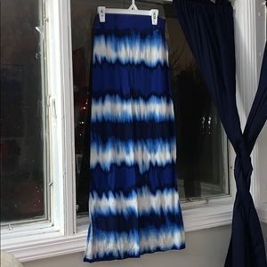 Blue and White long skirt
